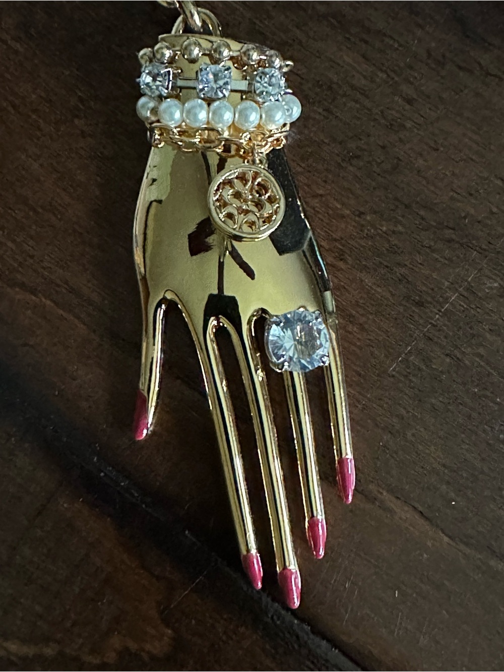 RARE Coach Elongated Hand Keychain Bag Charm - Picture 2 of 10
